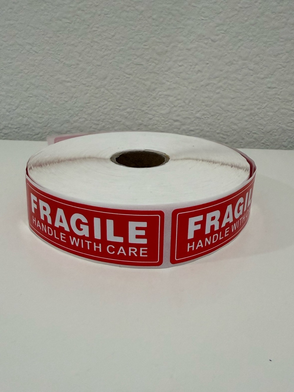 RedRed Fragile Warning Stickers for Safe Shipping Packing of Goods with Clear
